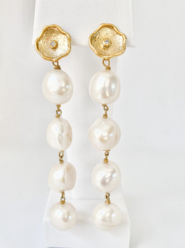 Freshwater Baroque Pearls- Gold Jewellery Wishing Star handmade 